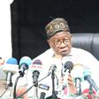 Information Minister, Lai Mohammed, speaking at the launch of the campaign to rally support for the military.