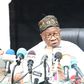 Information Minister, Lai Mohammed, speaking at the launch of the campaign to rally support for the military.