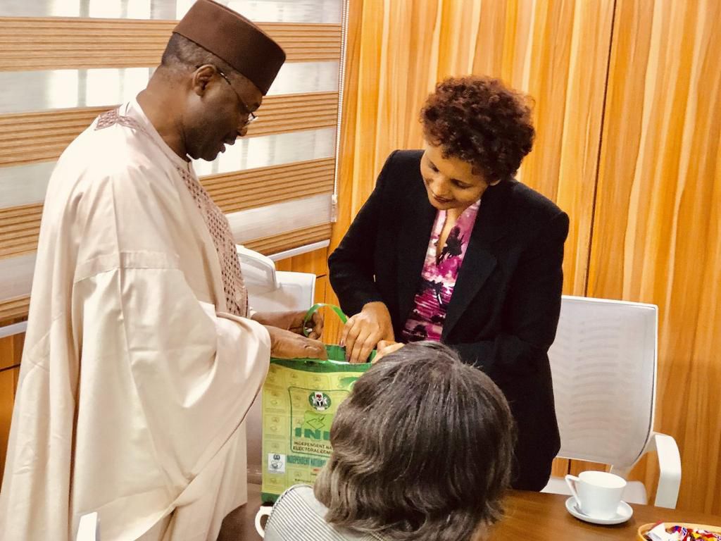 A credible election free of violence is the interest of many as balloters prepare to head down to polling stations . [Twitter/INEC Nigeria].