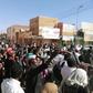Sudanese protesters chant slogans during an anti-government demonstration in Khartoum on January 6, 2019