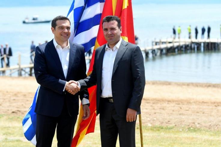 Macedonian Prime Minister Zoran Zaev, seen on the right, is now looking to his Greek counterpart Alexis Tsipras to uphold his end of the name change agreement