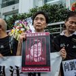 Rights activists have held protests against Wang Quanzhang's detention, including in Hong Kong