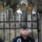 Around 80 graves were discovered to have been daubed with swastikas at a Jewish cemetery in France