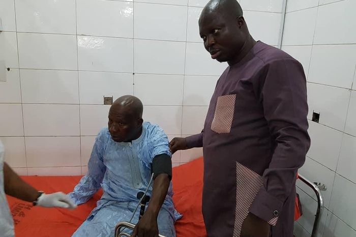 Baba Suwe's visit to the hospital was reportedly aided by a motions pictures association and the national ministry of health. [Instagram/officialyomifashlanso1]