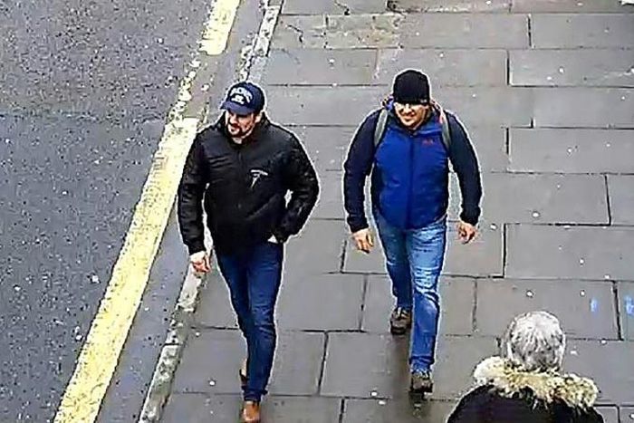 EU foreign ministers will formally sign off on restrictive measures against one entity and nine individuals, including the two men (pictured March 2018) accused of poisoning former Russian spy Sergei Skripal and his daughter in Salisbury, England