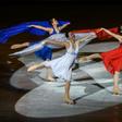 Skaters from North Korea perform during a festival marking the birthday of late North Korean leader Kim Jong Il, in Pyongyang