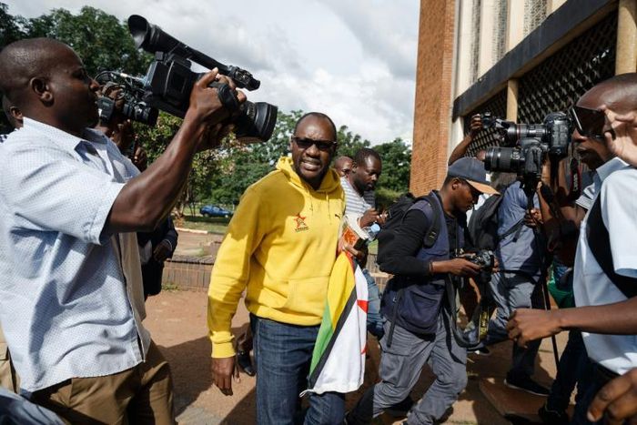 Pastor Evan Mawarire, shown here arriving at the Harare Magistrates Court, became a prominent voice during protests in 2016 when he posted videos on social media criticising the government
