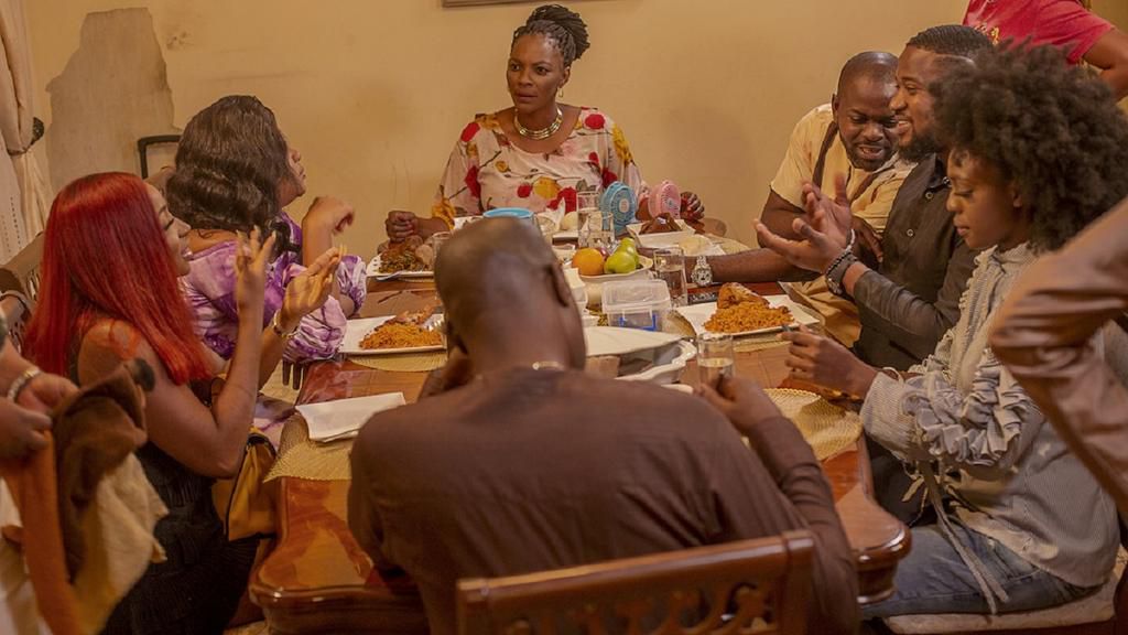 The cast of Judith Audu's new film, 'The Family' in a scene. [Judith Audu production]