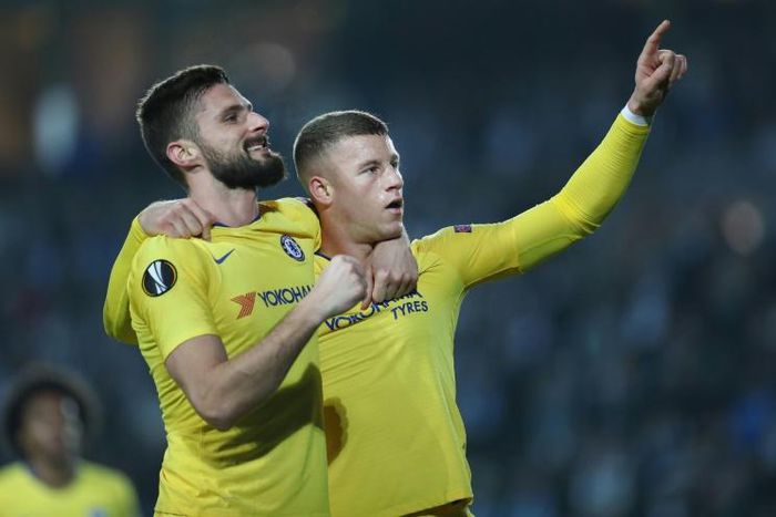 Barkley and Giroud scored the goals for Chelsea in Sweden