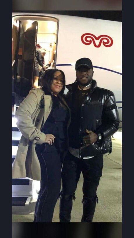 Victor Moses and wife