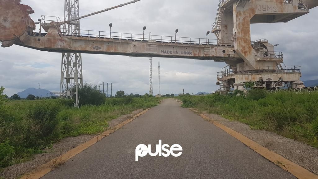 One of the large industrial scale equipment at Ajaokuta Steel Company with the inscription 'Made in USSR'. The Ajaokuta project started before the collapse of the Soviet Union on December 25, 1991.