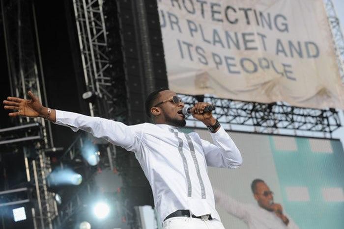 Dbanj performing on stage