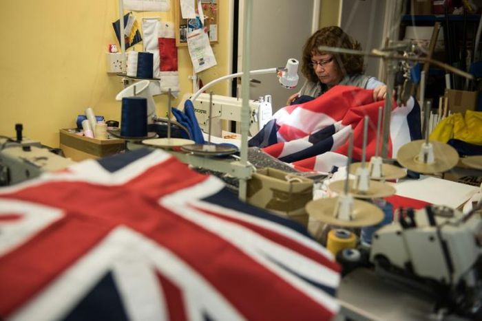 Britain's union flag is proving more popular than ever, with orders up roughly 75 percent since last summer.