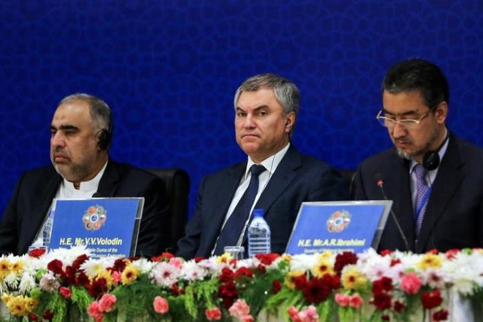 Russian State Duma Chairman Vyacheslav Volodin (C, pictured December 2018) said that the MPs voted "in the interests of the citizens" when they decided not to send a delegation to the Council of Europe in 2019