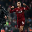 Liverpool manager Jurgen Klopp (left) and captain Jordan Henderson (right) celebrate a thrilling 4-3 win over Crystal Palace