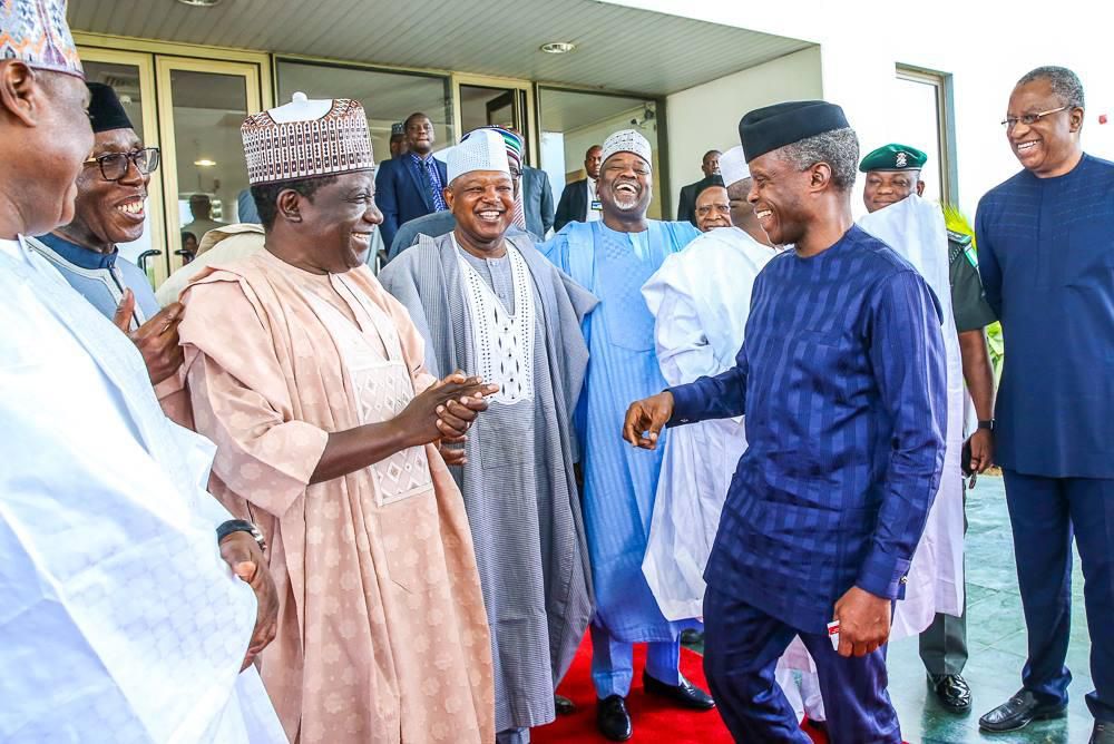 Osinbajo and and Governors at the launch of 'The Green Imperative'