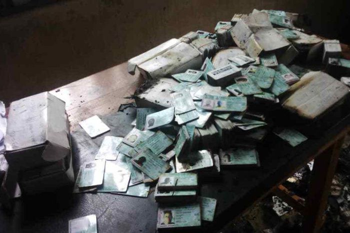 Fire engulfs INEC office in Abia destroying over 10,000 thousand PVCs