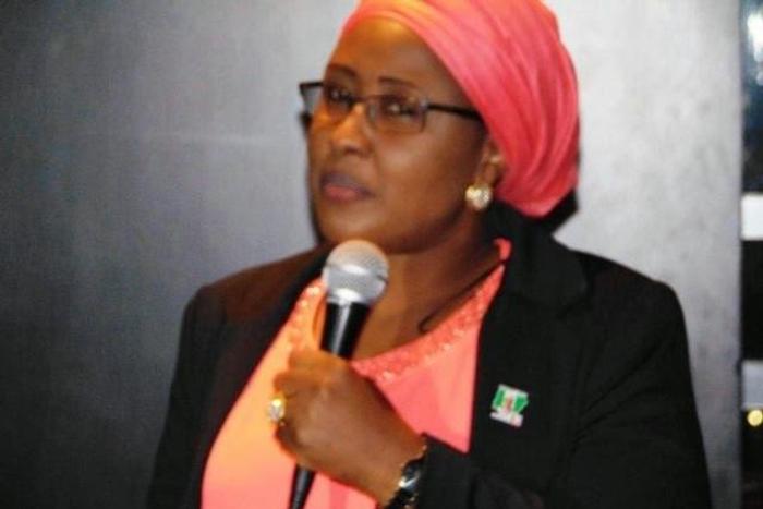 Mrs Aisha Buhari during an interactive session in London
