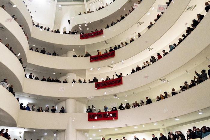 Crowd Storms Guggenheim in Protest of Big Pharma
