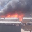 A fire accident ravaged an IDP camp in Monguno, Borno State on Thursday, February 7, 2019 [Twitter/@tvcnewsng]
