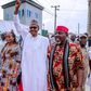 President Muhammadu Buhari with Governor Rochas Okorocha and other APC chieftains on a campaign tour