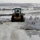 Local authorities clear a road blocked by snowfall in Tunisia, on January 25, 2019