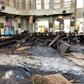 The door, pews and glass windows of Mount Carmel Cathedral were blown off, military photos showed