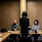 Grace Meng, facing away from the camera, says she has feared for her life after her husband, former Chinese Interpol chief Meng Hongwei, was arrested in China in September