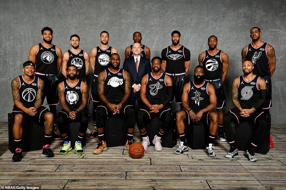 Team LeBron at 2019 All-Star Game (NBAE/Getty Images)