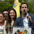 Juan Guaido, pictured next to his wife Fabiana Rosales on January 26, 2019, was unknown to the public at large before his spectacular announcement