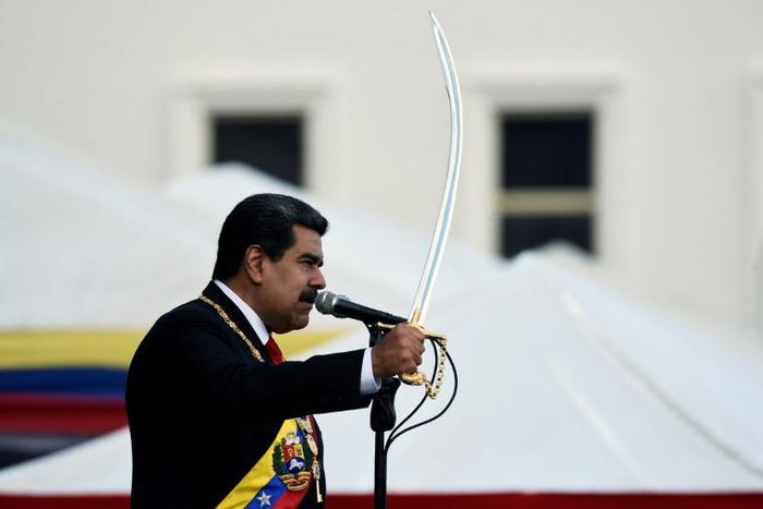 President Nicolas Maduro, pictured in Caracas on January 10, 2019, is widely blamed for Venezuela's economic meltdown