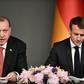Turkish President Recep Tayyip Erdogan (L, pictured October 2018) told French President Emmanuel Macron he was "still a political noice" and should "first learn the history of [his] country"
