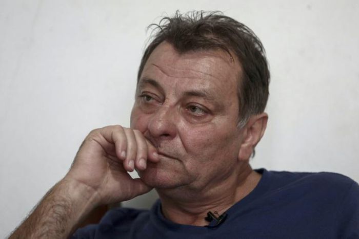 Italian leftist militant Cesare Battisti during an interview with AFP in Cananeia, Sao Paulo state, Brazil in October 2017