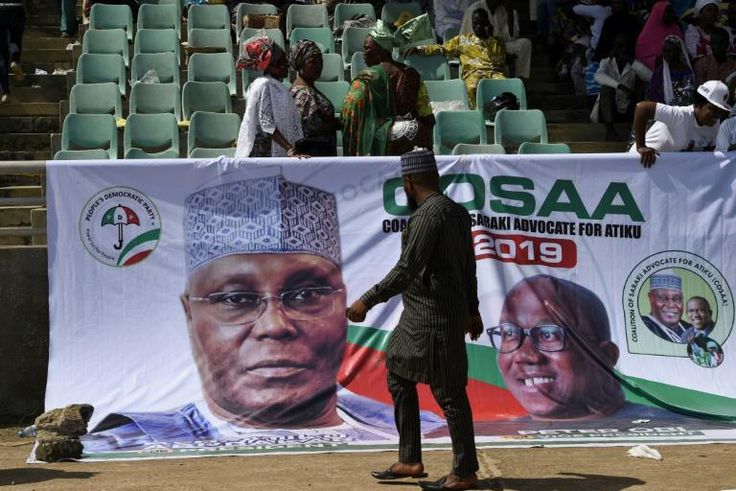 Atiku Abubakar of the PDP is the main opposition candidate running against Buhari for the Nigerian presidency