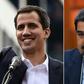 The Facebook and Instagram accounts of Venezuelan President Nicolas Maduro (R) were never verified, while the accounts of Juan Guaido (L) were verified before he declared himself the country's interim president