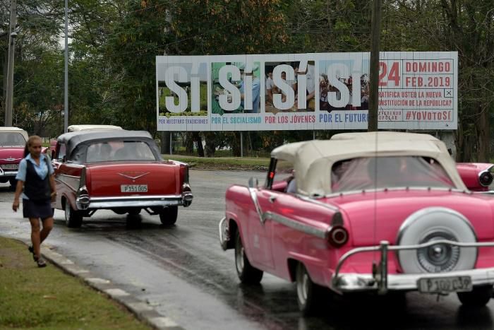 Billboards and media have urged Cubans to vote 'yes' in Sunday's vote for a new Constitution