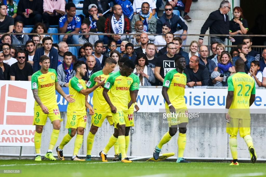Emiliano Sala (far-left) and Chidozie Awaziem (fourth from left)