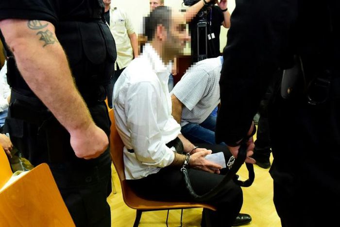 Syrian Ahmed Hamed, pictured at his trial on June 15, 2017, for his role in a 2015 border riot, will be conditionally released from prison and then expelled from Hungary