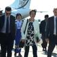 UN Special Envoy for Myanmar Christine Schraner Burgener (2nd-R) arrives at the airport in Sittwe, capital of Rakhine state the home of persecuted Rohingya Muslim minority on January 22, 2019.