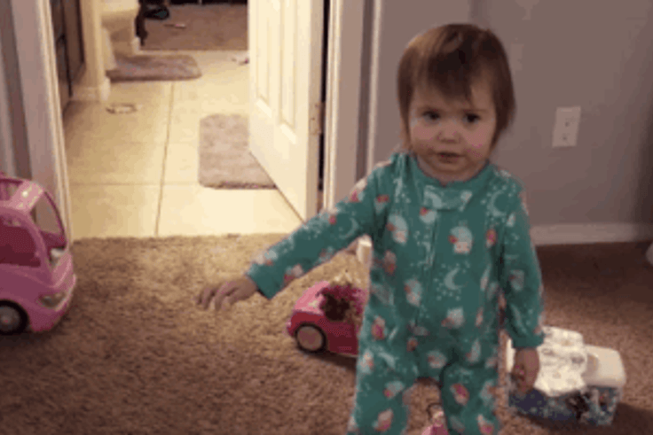 Little girl goes viral after celebrating her impressive fart