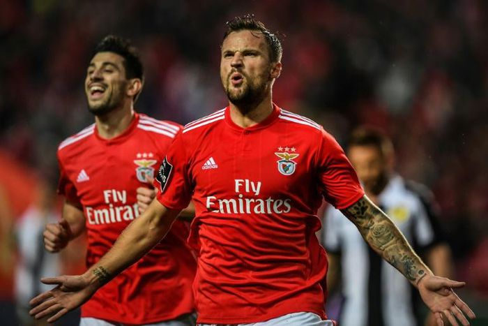 On target: Benfica's Swiss forward Haris Seferovic