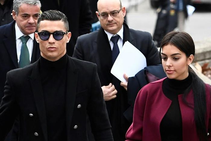 Cristiano Ronaldo arrived at the court in Madrid with girlfriend Georgina Rodriguez