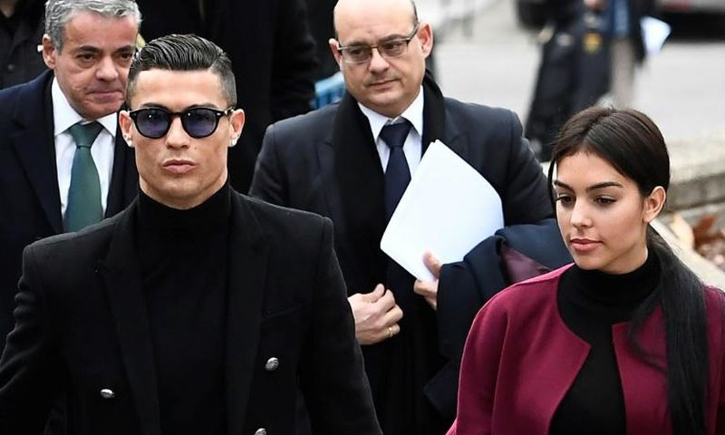 Cristiano Ronaldo arrived at the court in Madrid with girlfriend Georgina Rodriguez