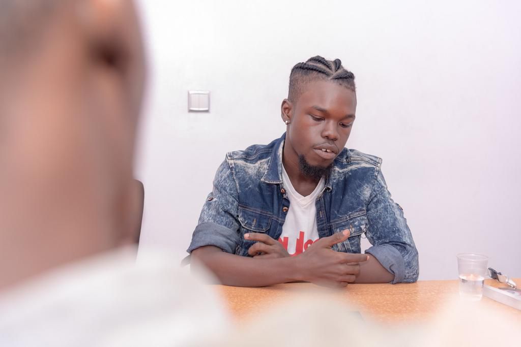 Djaji speaks passionately during his visit to the Pulse office [Pulse]