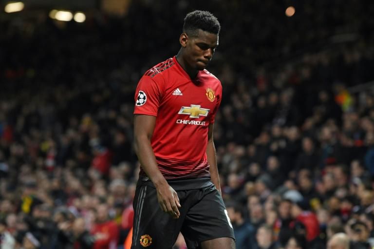 Paul Pogba was sent off in Manchester United's loss to PSG