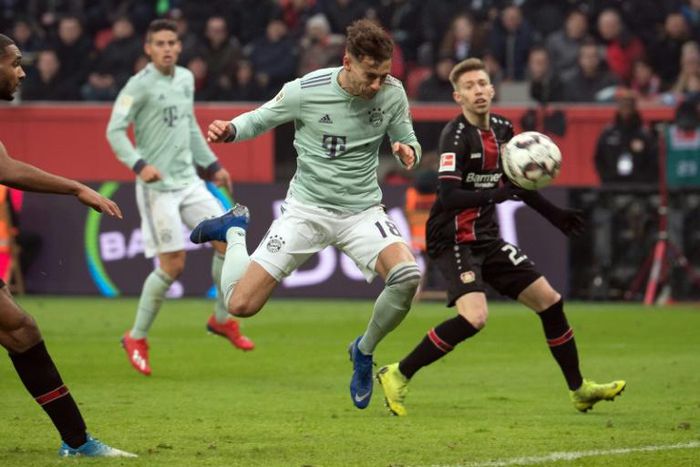 Germany midfielder Leon Goretzka scored Bayern Munich's first-half goal at Bayer Leverkusen, but was powerless to prevent the defending champions crashing to a 3-1 away defeat to lag seven points behind in the Bundesliga table.