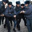 Kyrgyz police swooped on the rally of between 200 and 300 people opposing growing Chinese influence