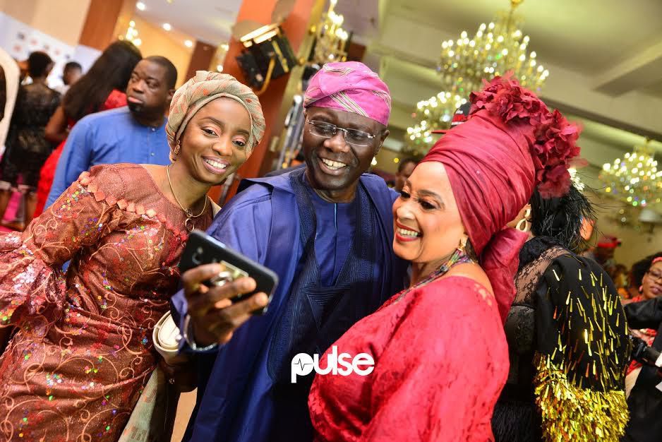 APC governorship candidate, Jide Sanwo-Olu with his wife at a movie premiere held at Oriental hotel Lagos on December 2, 2018