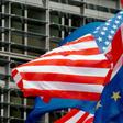 US and EU flags are seen flying outside the European Commission headquarters in Brussels in 2005. The United States has downgraded the EU mission in Washington