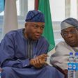 Bukola Saraki with former president, Olusegun Obasanjo [Twitter/@babaidris090]